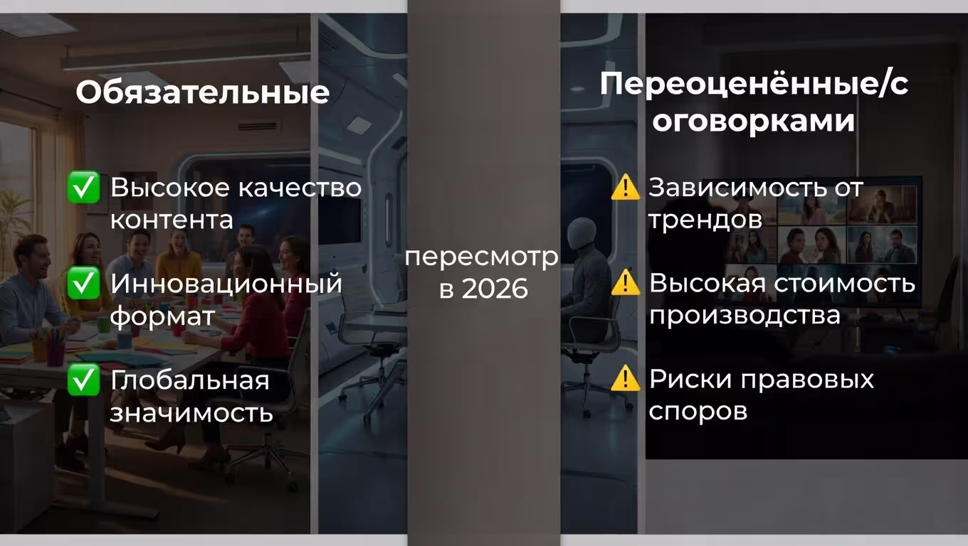 Сравнение: что считать обязательным, а что пересматривать с оговорками в 2026 году