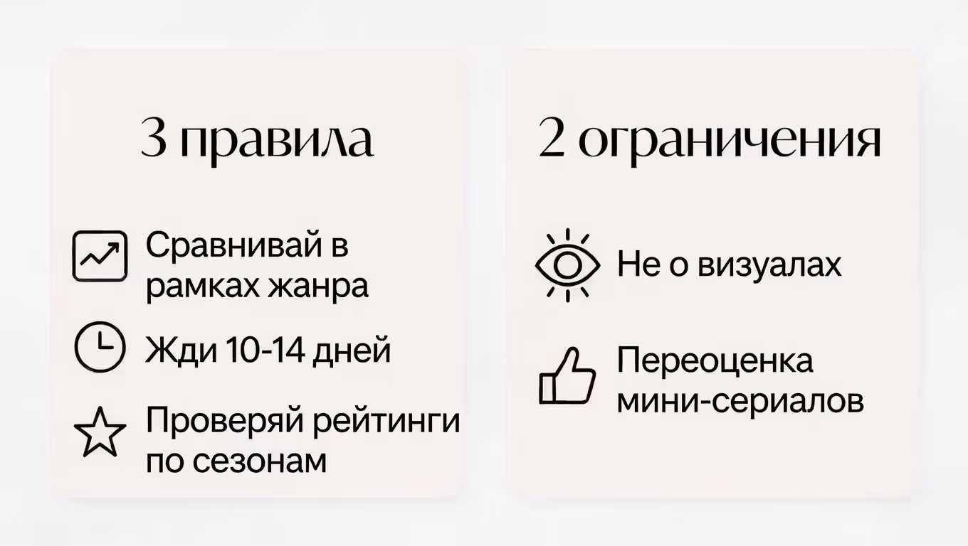 Памятка: три правила и два ограничения при использовании рейтинга IMDb