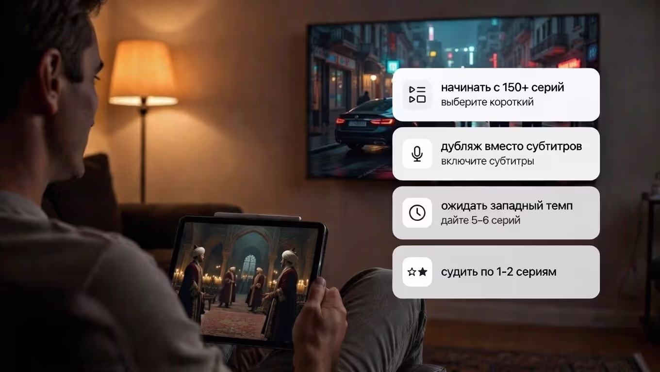 Инфографика с четырьмя типичными ошибками новичков при выборе турецких сериалов