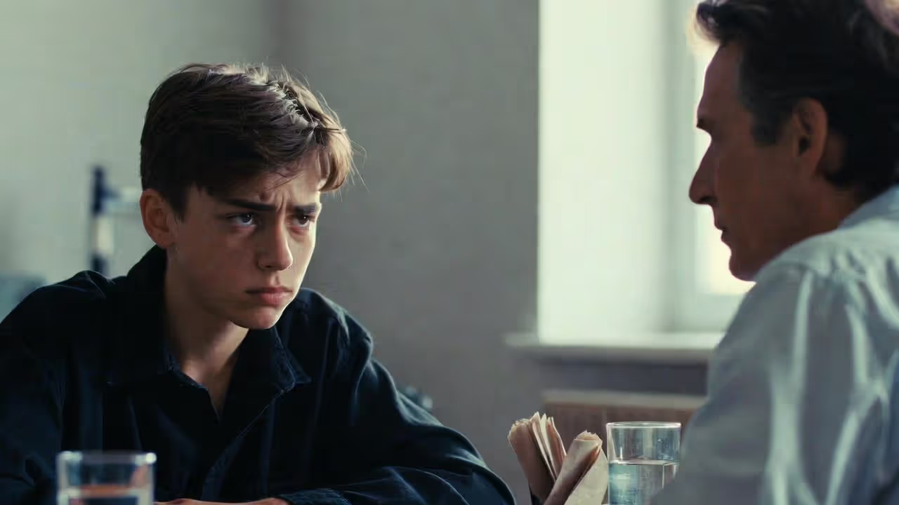 Подросток разговаривает со специалистом в серьёзной драме о сложных темах